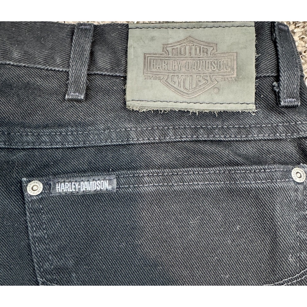 Vintage NWT 1999 Harley-Davidson USA Made Biker Jeans Black Relaxed 38x30‎ Y2K